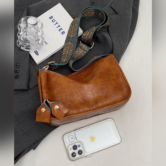 💥Boho Strap Vegan Leather Shoulder Purse - Picture 8 of 11